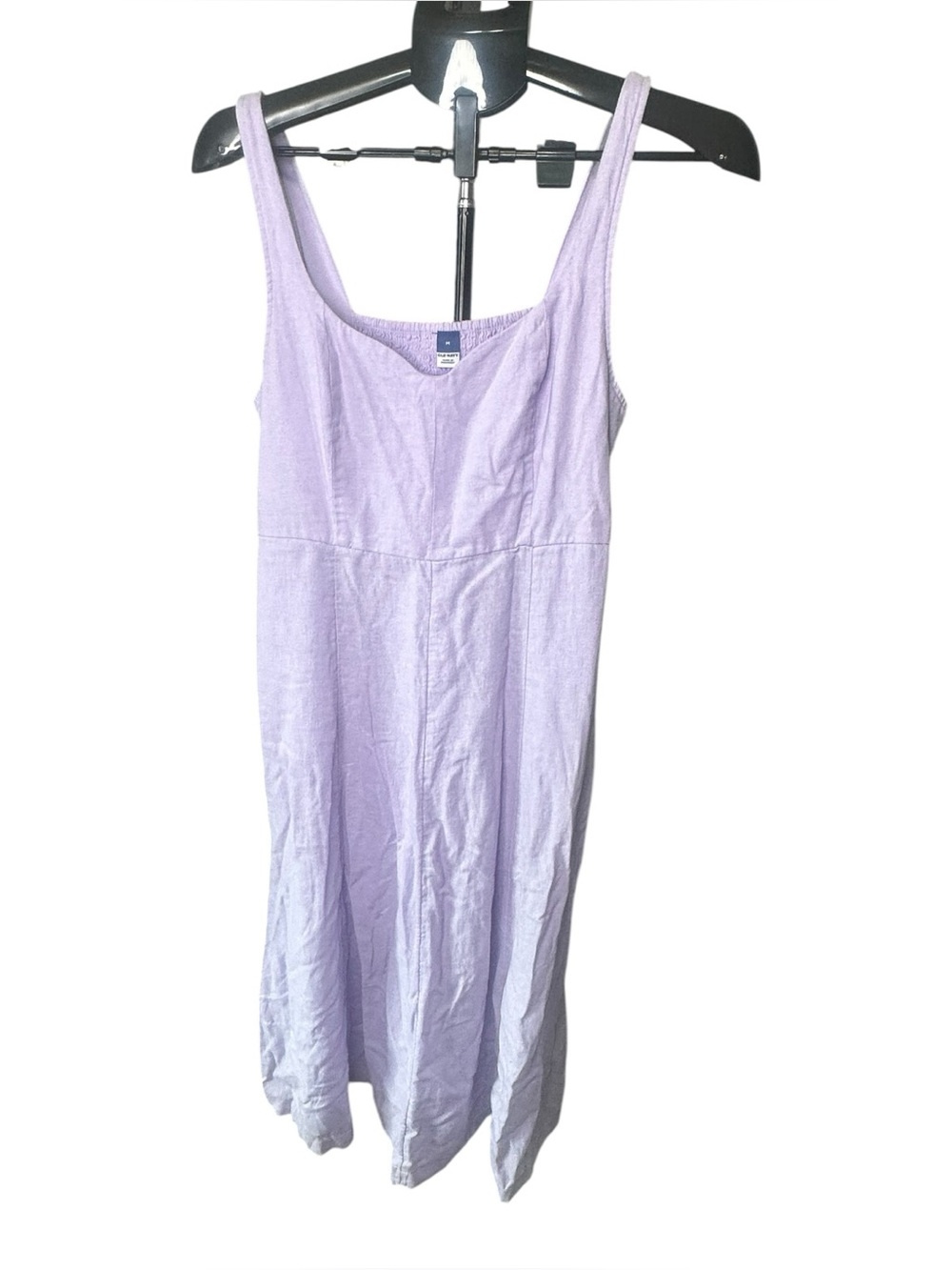 Old Navy Women’s Midi Dress Size M Lavender Lilac Smocked Back Pockets